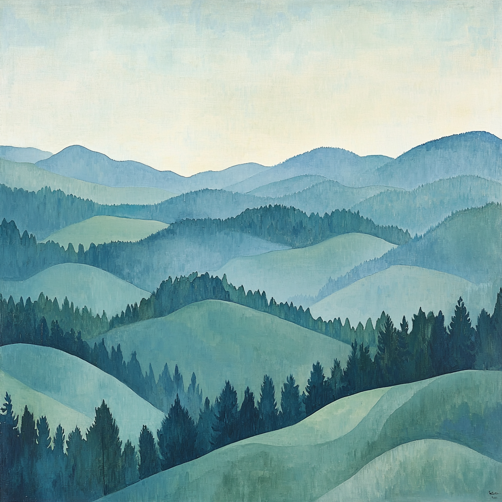 Paul Cézanne Inspired Tranquil Misty Landscapes Painting Number Kit