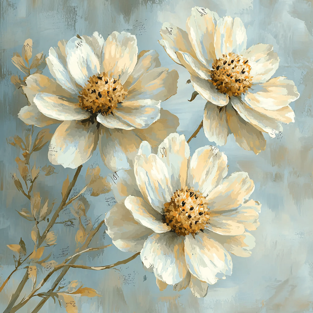 Leonardo Da Vinci Inspired Harmony Of Petals Paint By Number