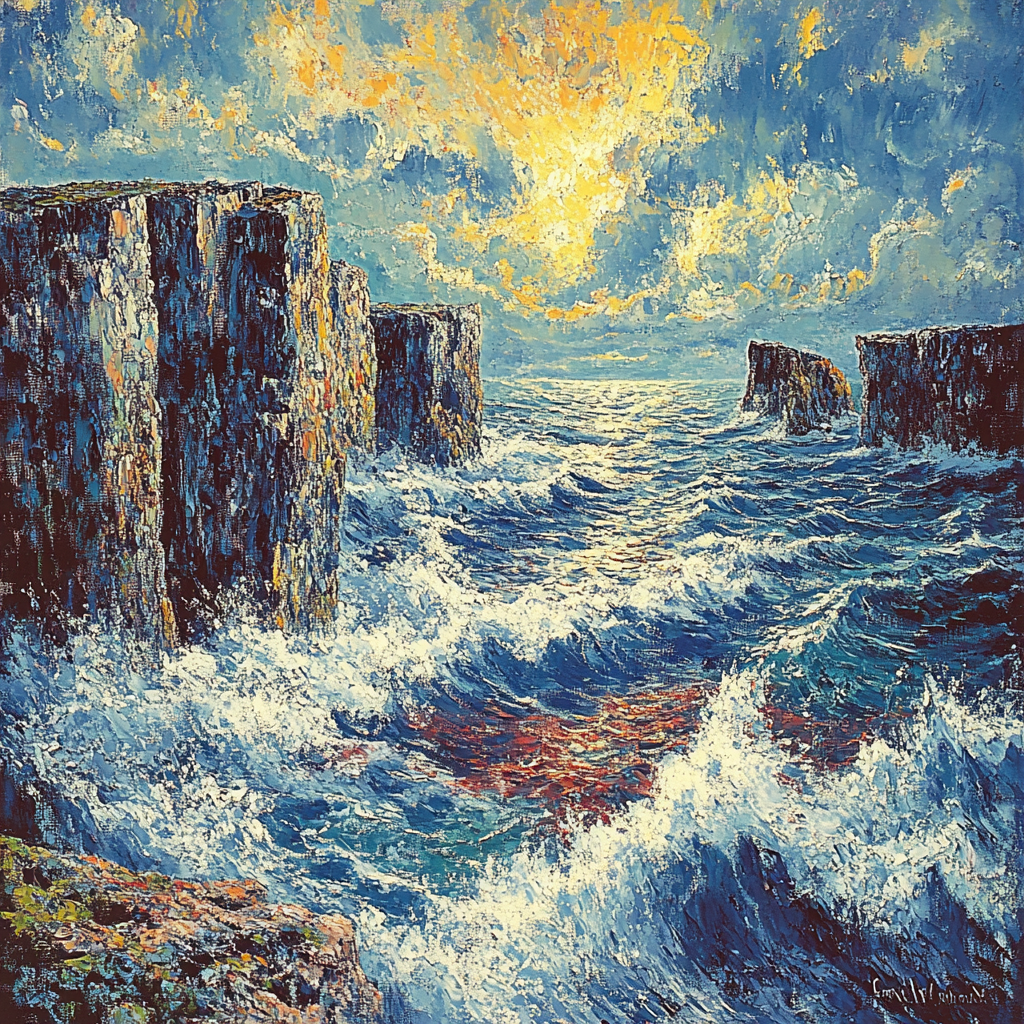 Edvard Munch Inspired Churning Sea Of Emotion Paint by numbers art