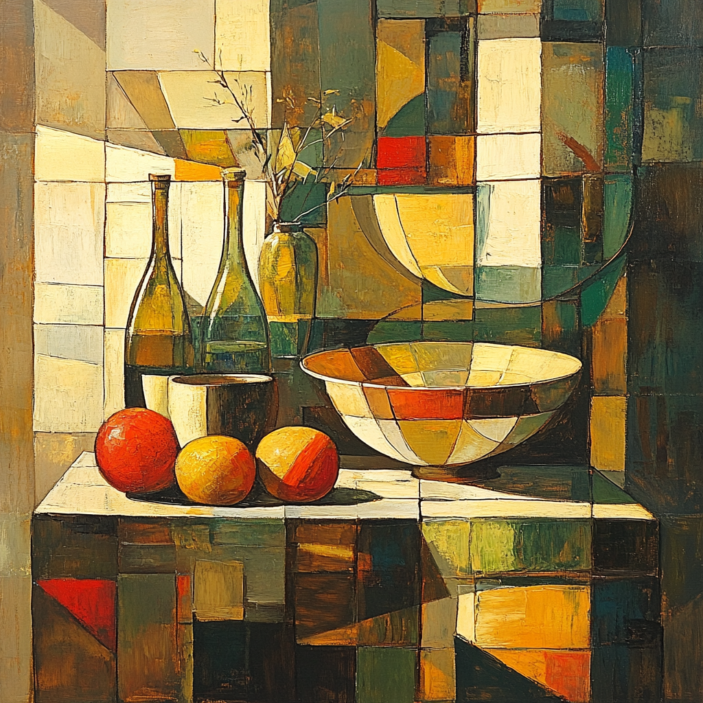Paul Cezanne Inspired Still Life With Bread And Wine Paint by numbers art