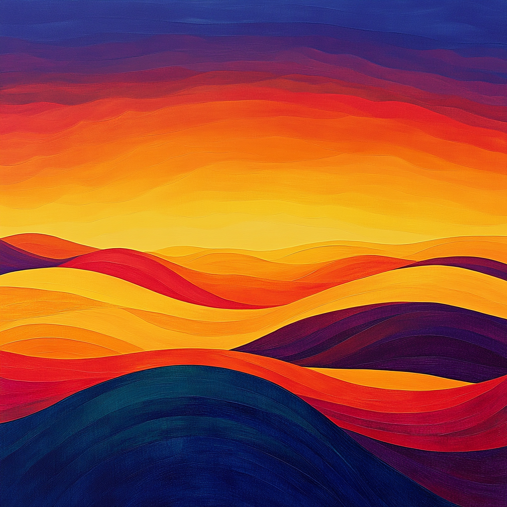 Yayoi Kusama Inspired Sunset Loop Horizon DIY paint by numbers