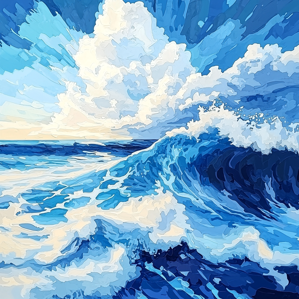 Michelangelo Inspired Majestic Tides Paint By Numbers Art