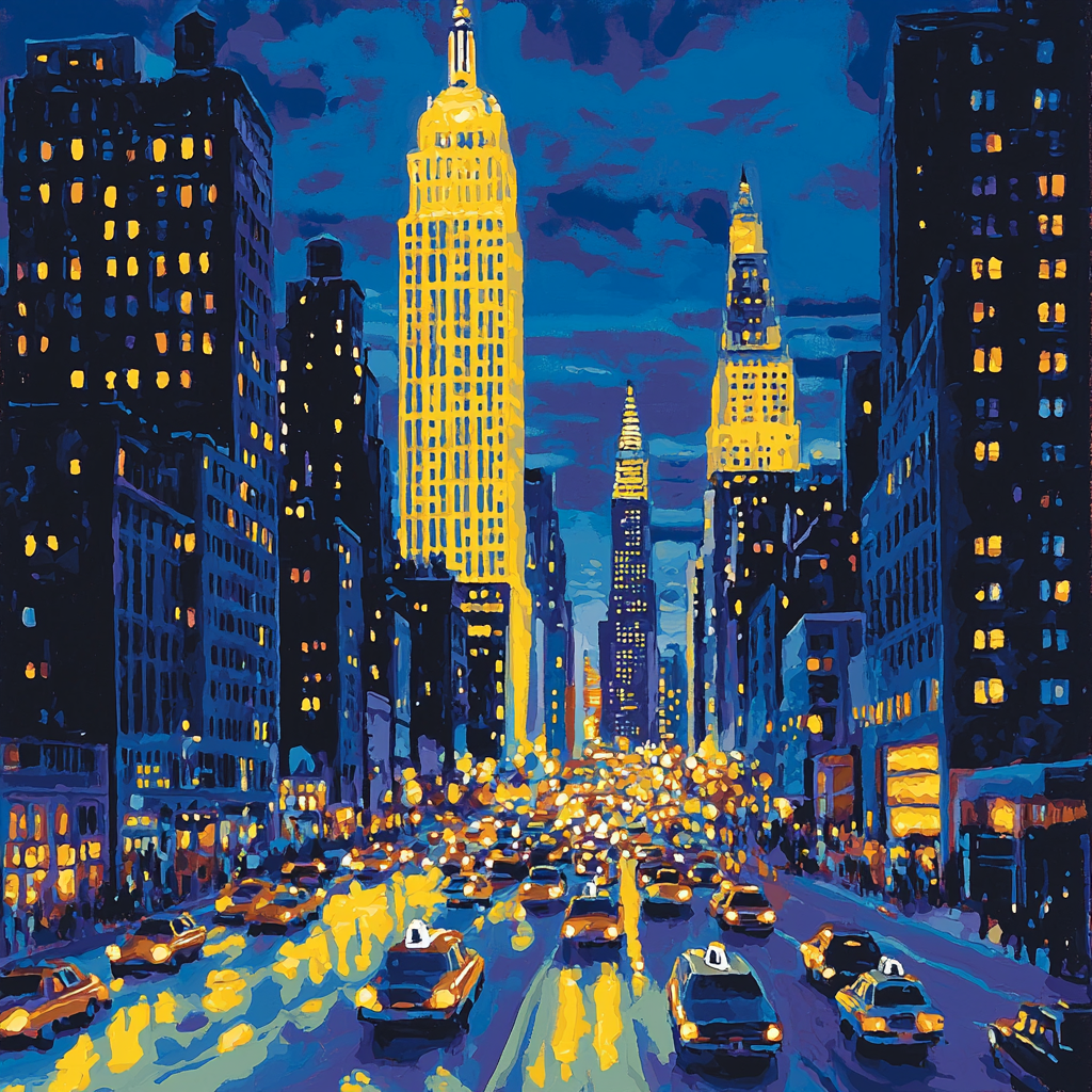 Edward Hopper Inspired City Lights By Night Paint By Number