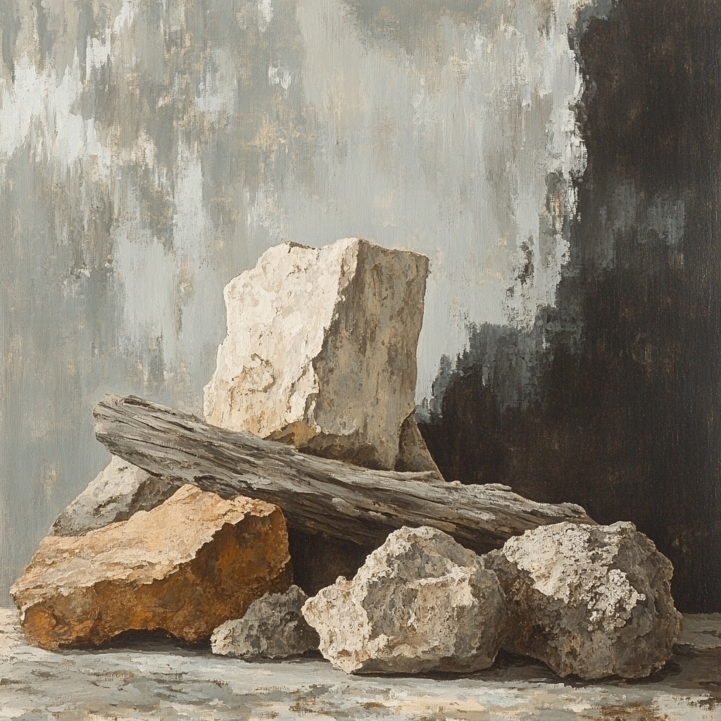 Francisco Goya Inspired Twilight Still Life Of Weathered Stones Paint by numbers kits