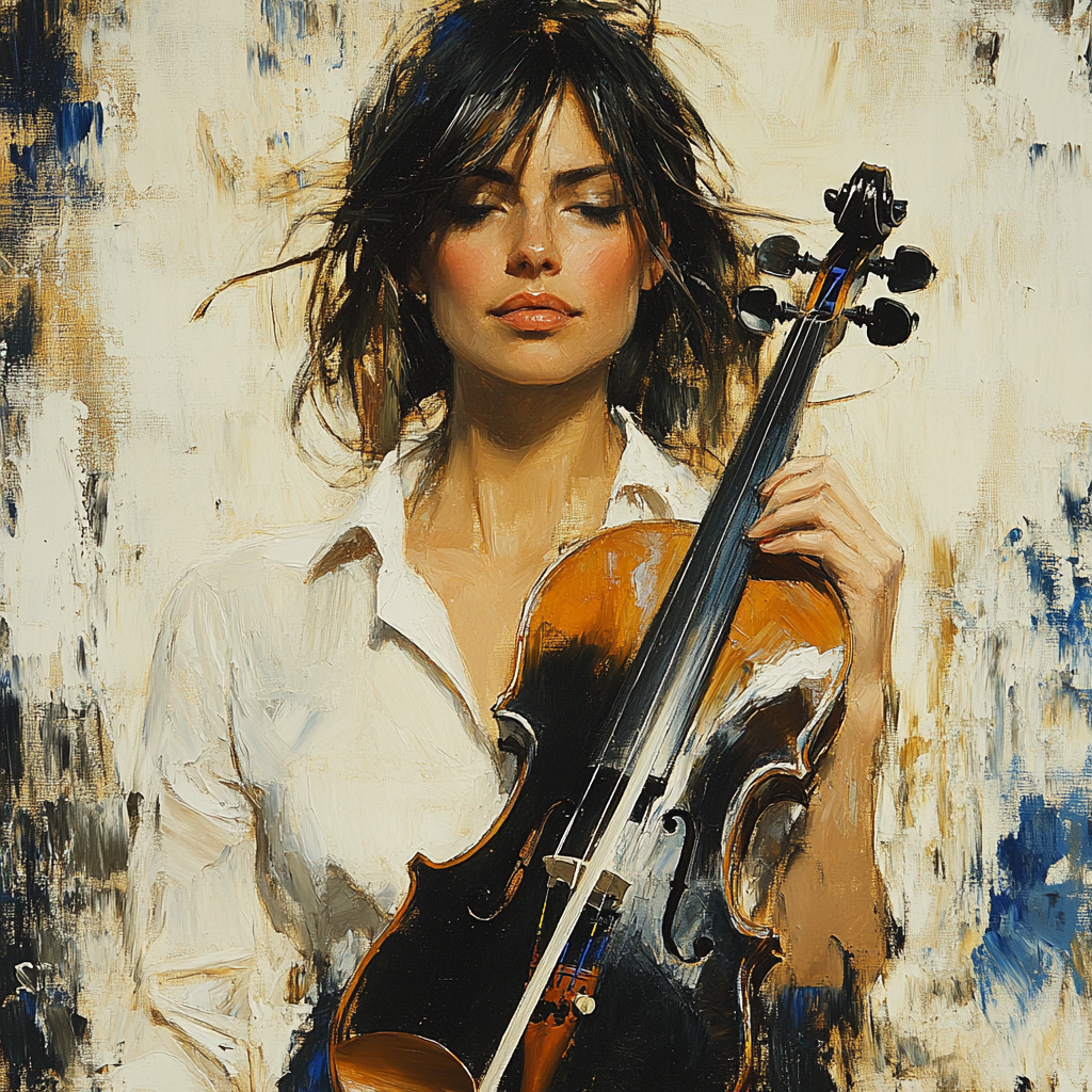 Édouard Manet Inspired Portrait Of A Violinist paint by number