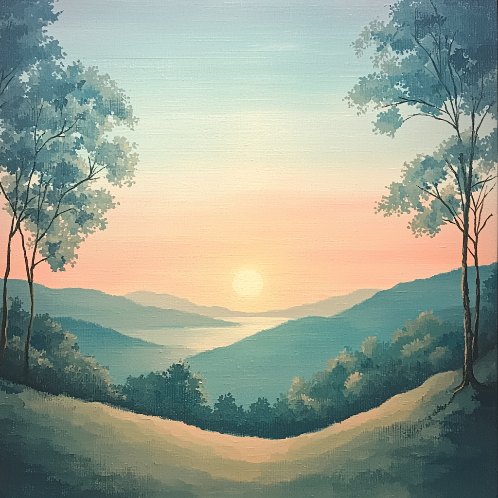 Georges Seurat Inspired Ethereal Dawn Symphony Paint By Numbers