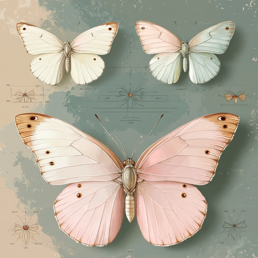 Leonardo Da Vinci Inspired Butterfly Mosaic Painting by numbers kit