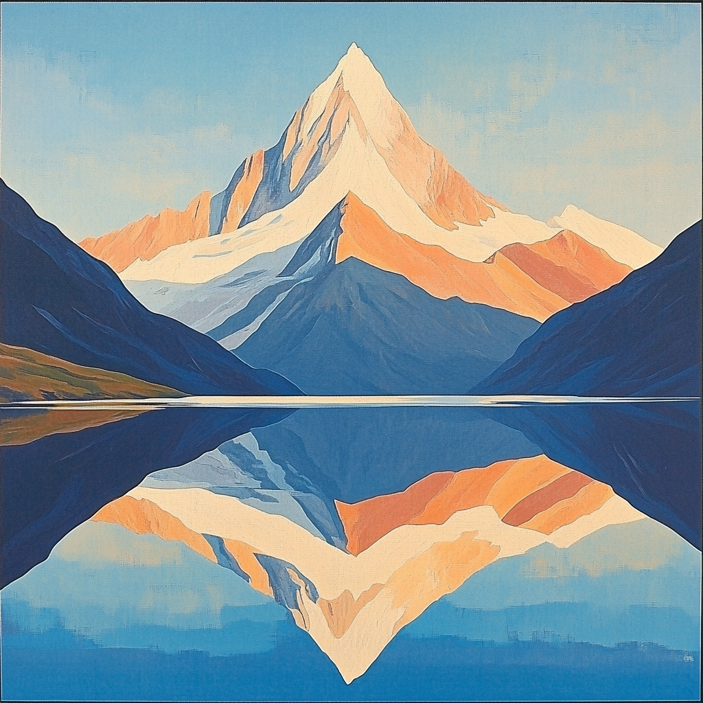 Lawren Harris Inspired Snow Capped Silence paint by color