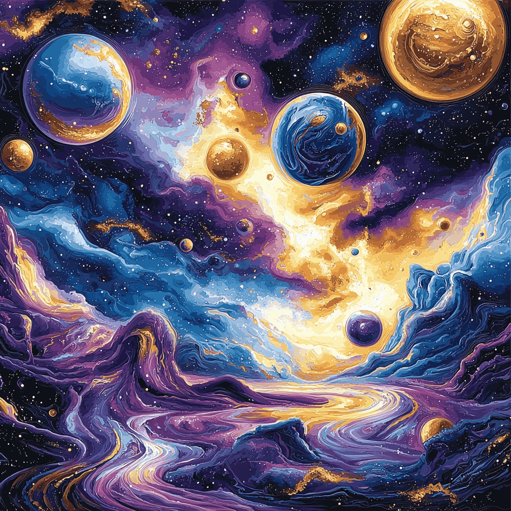 Salvador Dali Inspired The Cosmic Dance DIY Paint By Numbers