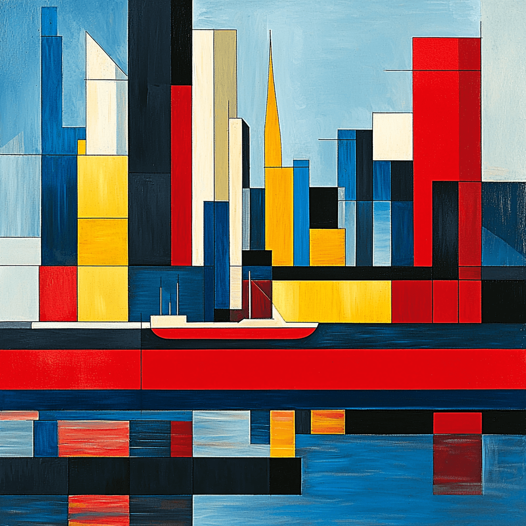 Piet Mondrian Inspired Modern Cityscapes In Mondrian Paint By Numbers Kits