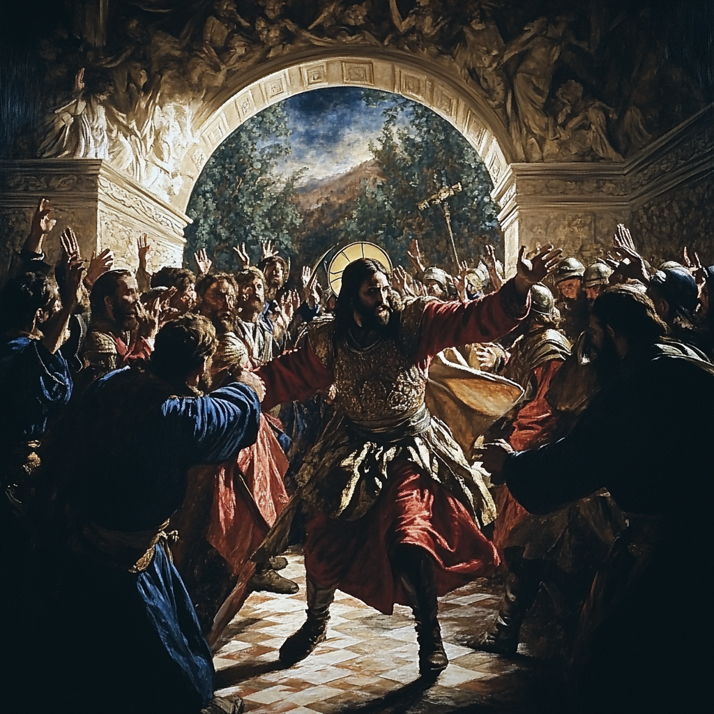 Caravaggio Inspired Dramatic Biblical Scene paint by numbers