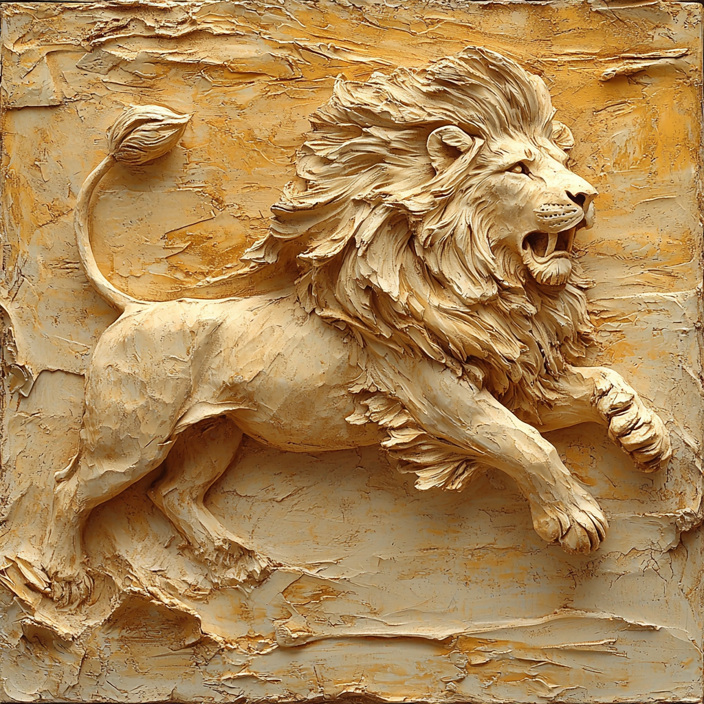 Michelangelo Inspired Majestic Roar Number Painting