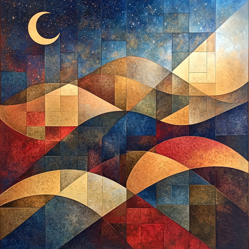 Paul Klee Inspired Harmonic Nebula Lattice DIY paint by numbers