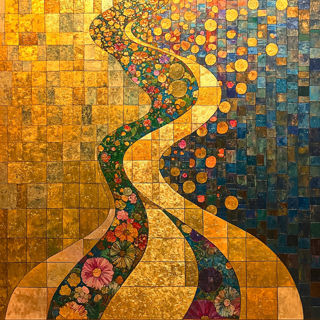 Gustav Klimt Inspired Organic Reverie Paint By Numbers