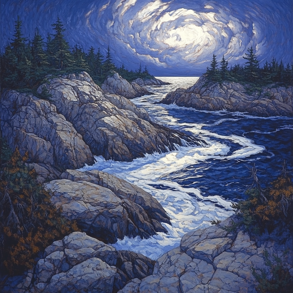 Arthur Lismer Inspired Granite Channel Storm painting number kit