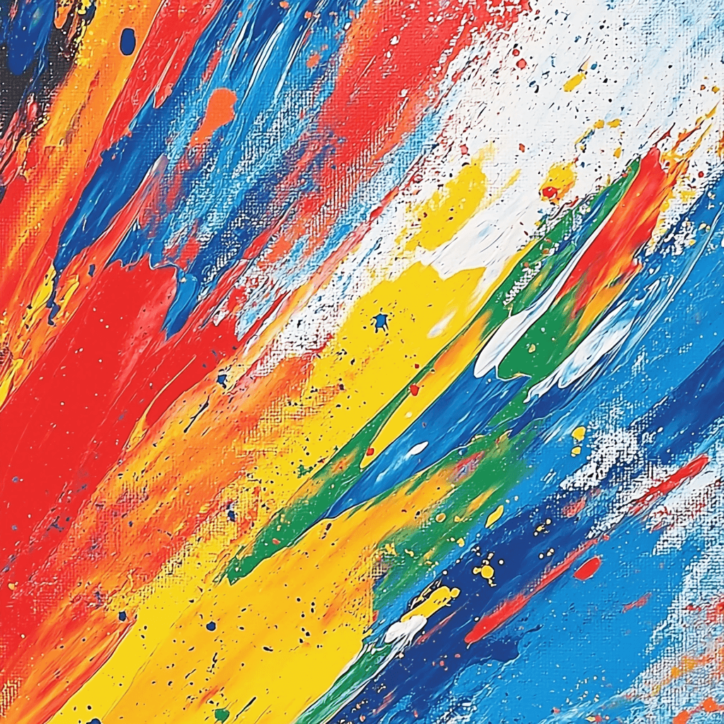 Pollock Inspired Abstract Color Explosion - DIY Painting By Numbers Kit