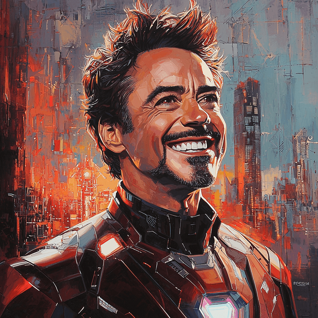 Robert Downey Jr.: The Iron Heart Of Tony Stark Number Painting
