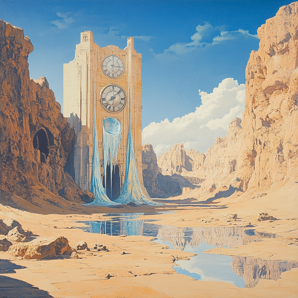 Dali Inspired Desert Clockwork painting number kit