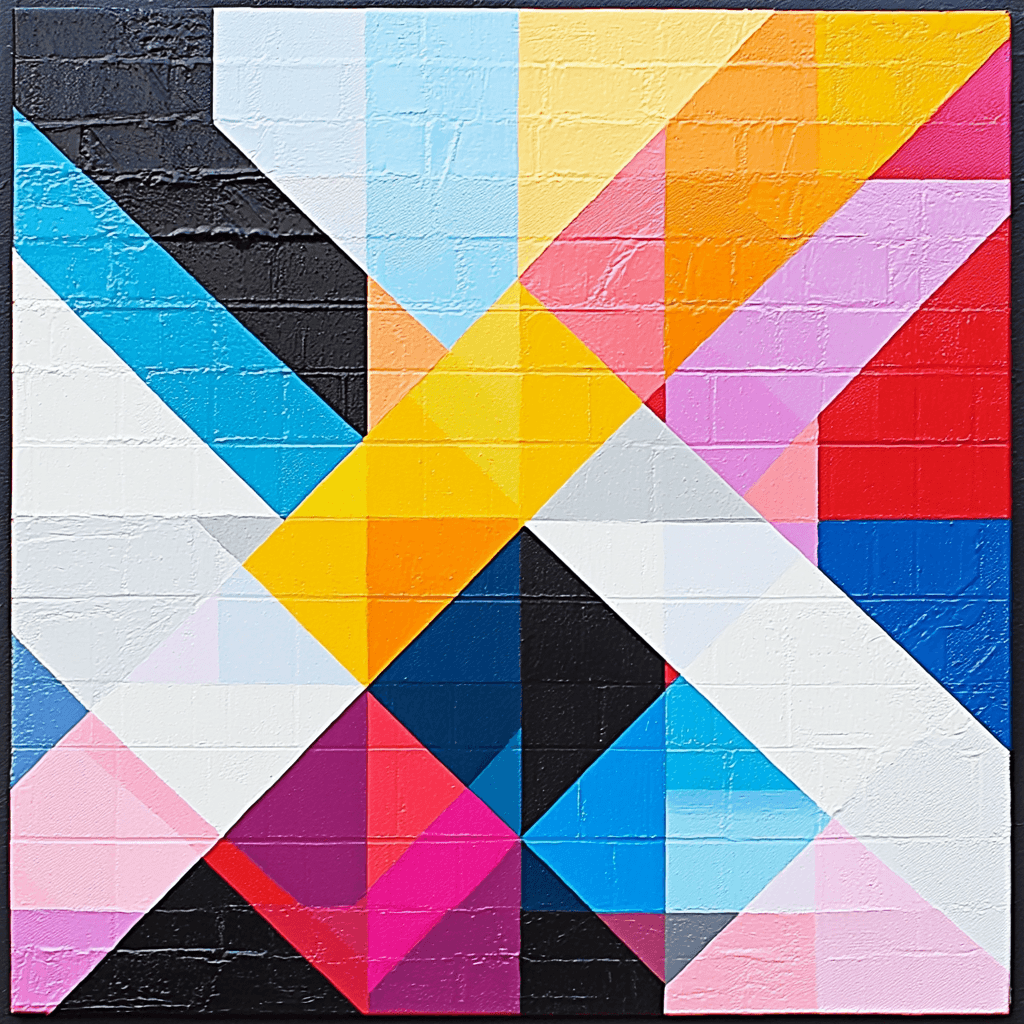 Bridget Riley Inspired Contemporary Geometric Vibrance Painting By Numbers Kit