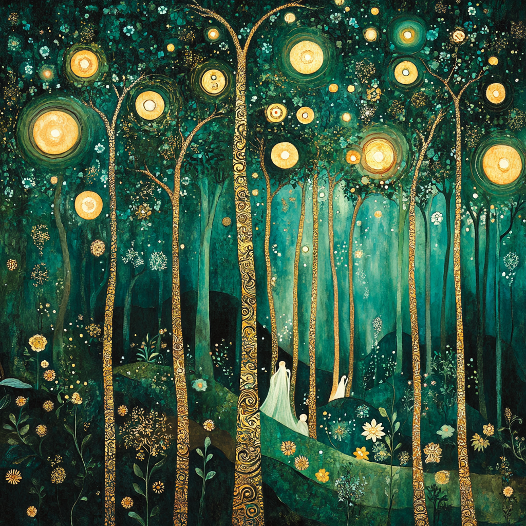Gustav Klimt Inspired Enchanted Forest Paint by numbers kits