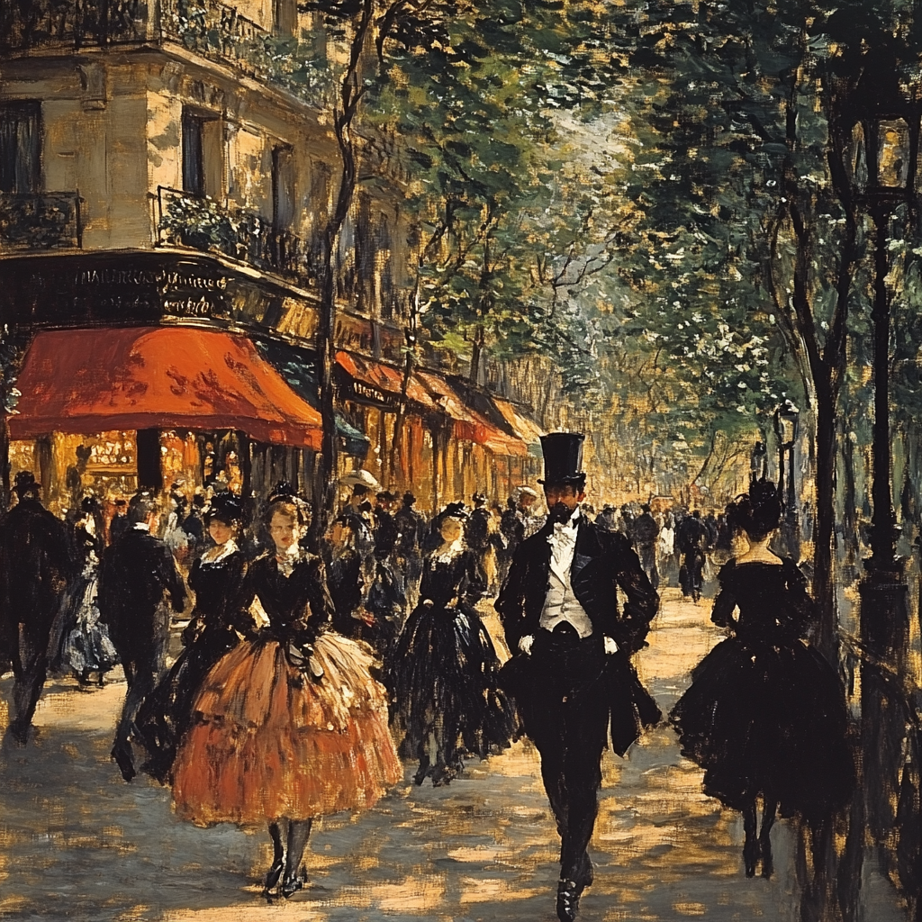 Édouard Manet Inspired Parisian Street painting number kit