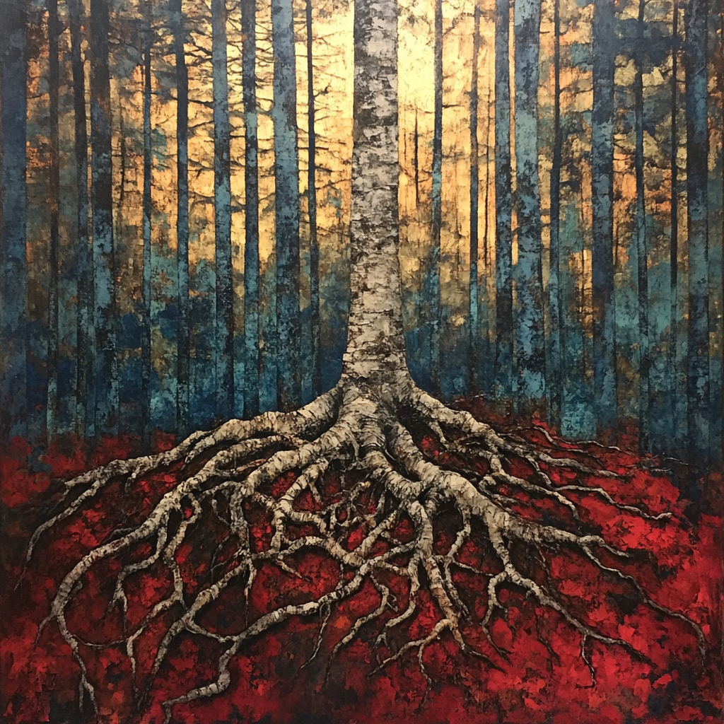 Arthur Lismer Inspired Tangled Roots And Forest Undergrowth painting number kit