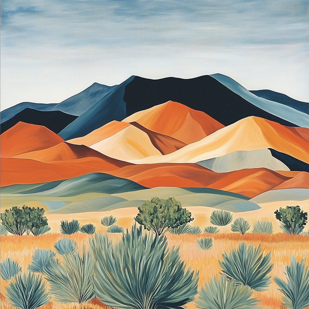 Georgia O'Keeffe Inspired Desert Mirage Harmony DIY Paint By Numbers