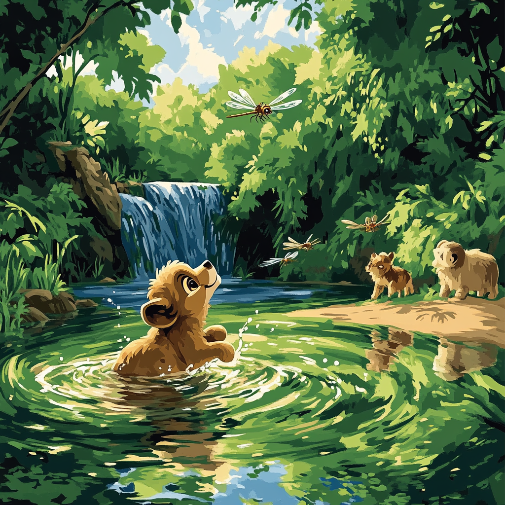 Nala River Safari Moment Numbered painting kits