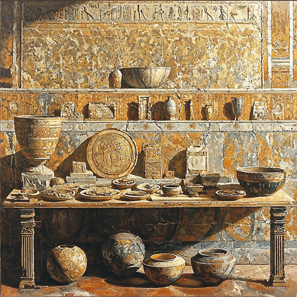 Sir Lawrence Alma-Tadema Inspired Ancient Relics Number Painting
