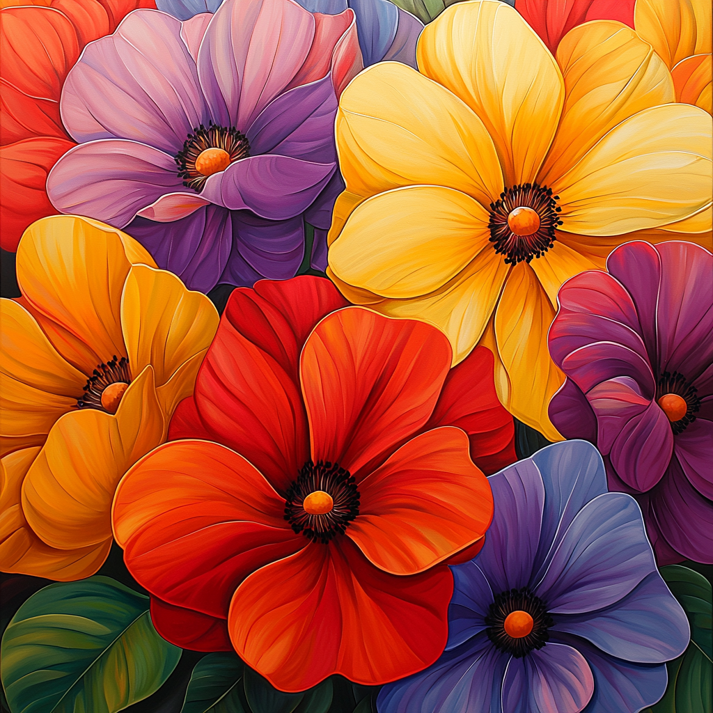 Georgia O'Keeffe Inspired Colorful Summer Gardens Paint By Numbers Kits