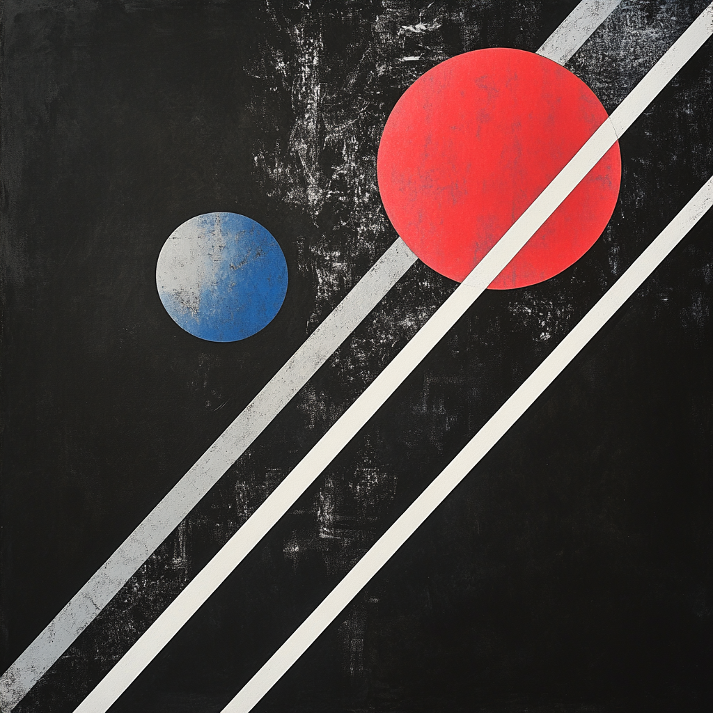 Kazimir Malevich Inspired Orbital Grid Silence Paint by numbers kits