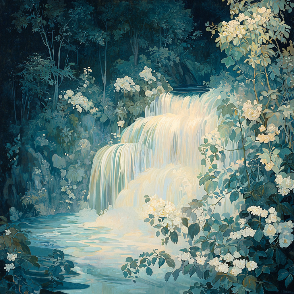 Alphonse Mucha Inspired Flowing Waters Paint By Numbers Kits