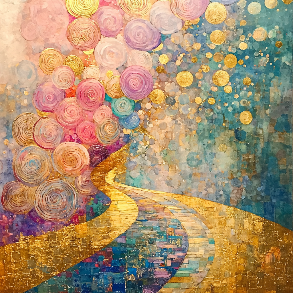 Gustav Klimt Inspired Infinite Whispers Composition Paint By Numbers