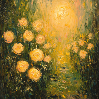Pierre-Auguste Renoir Inspired Golden Hour Blooms DIY Paint By Numbers