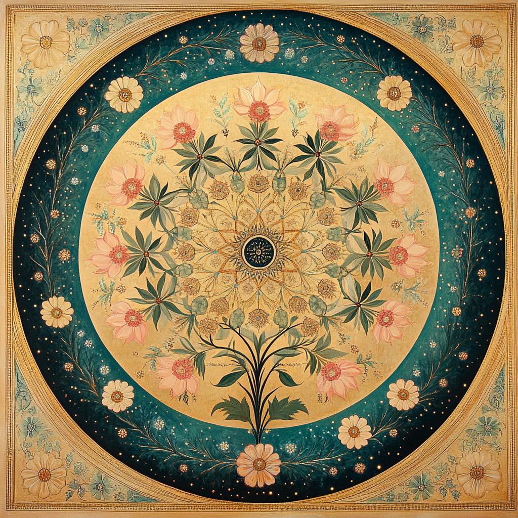 Alphonse Mucha Inspired Celestial Bloom DIY paint by numbers