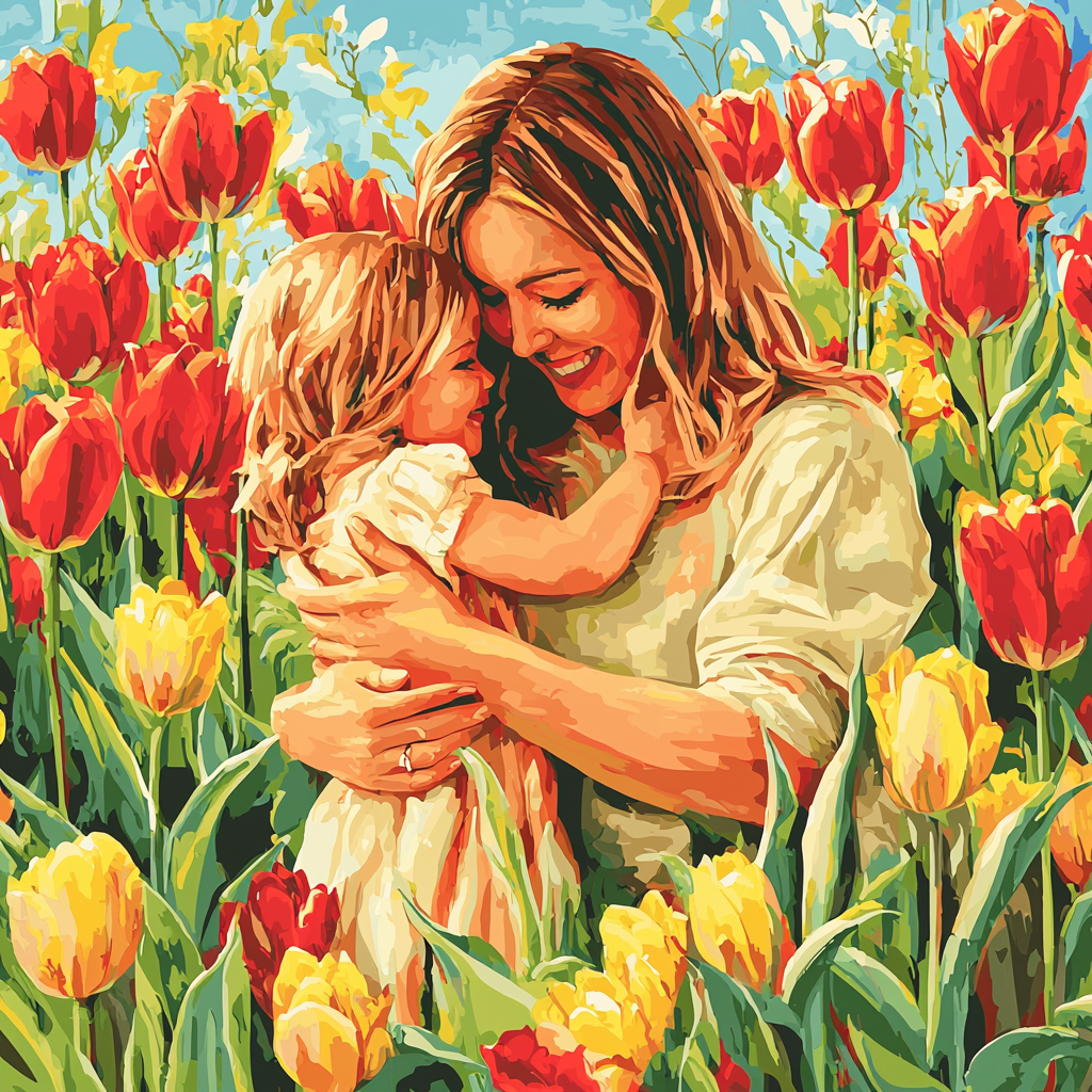 Tender Moments In Spring Paint By Color