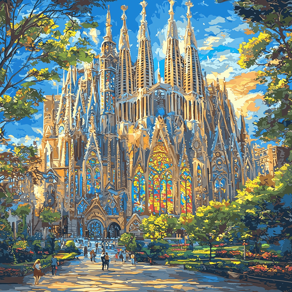 The Sagrada Familia Numbered Painting Kits