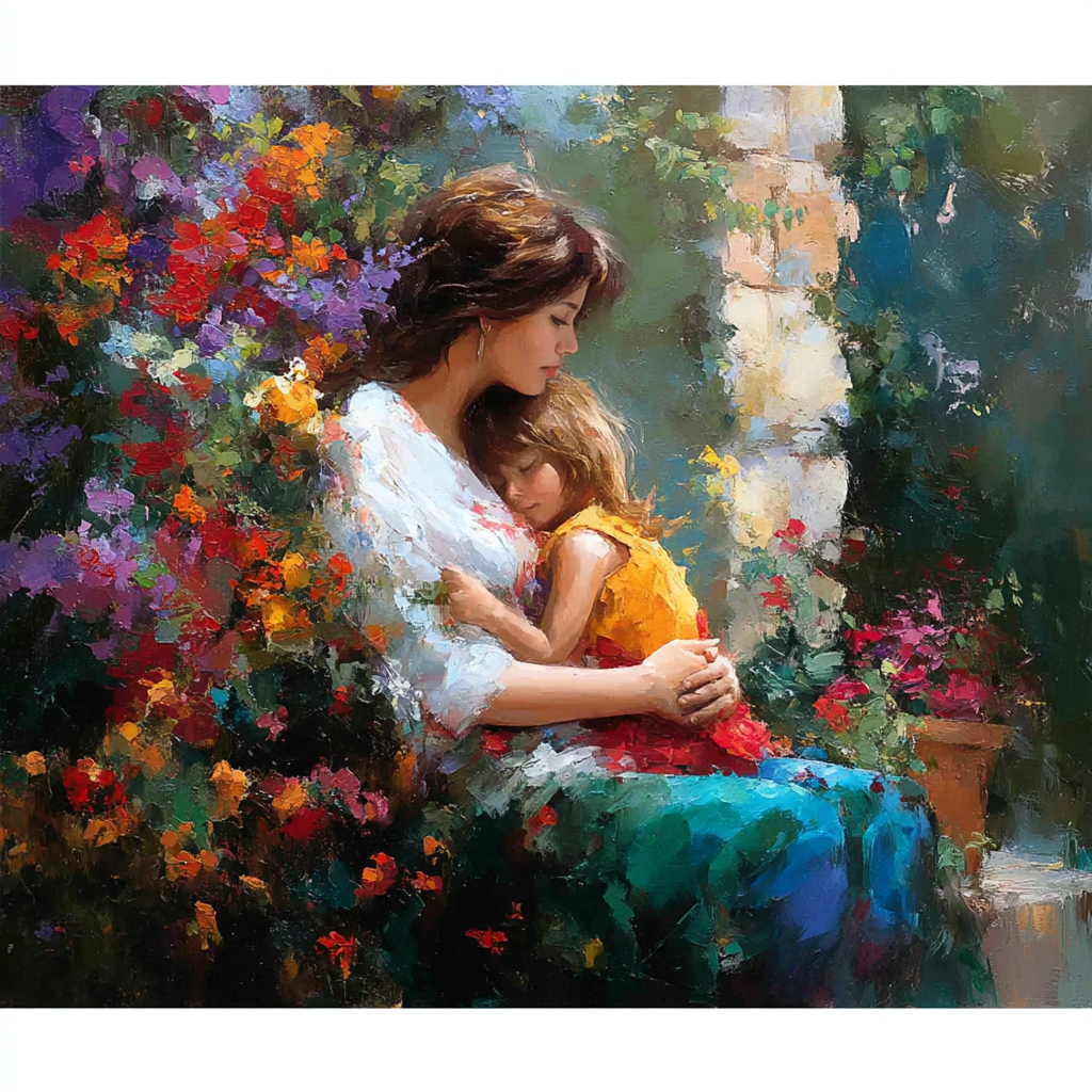 A Cuddle In The Garden Paint By Color