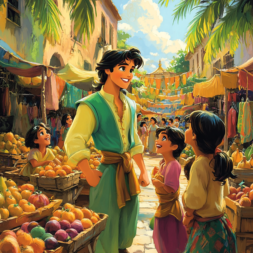 Prince Naveen Market Stroll Number painting