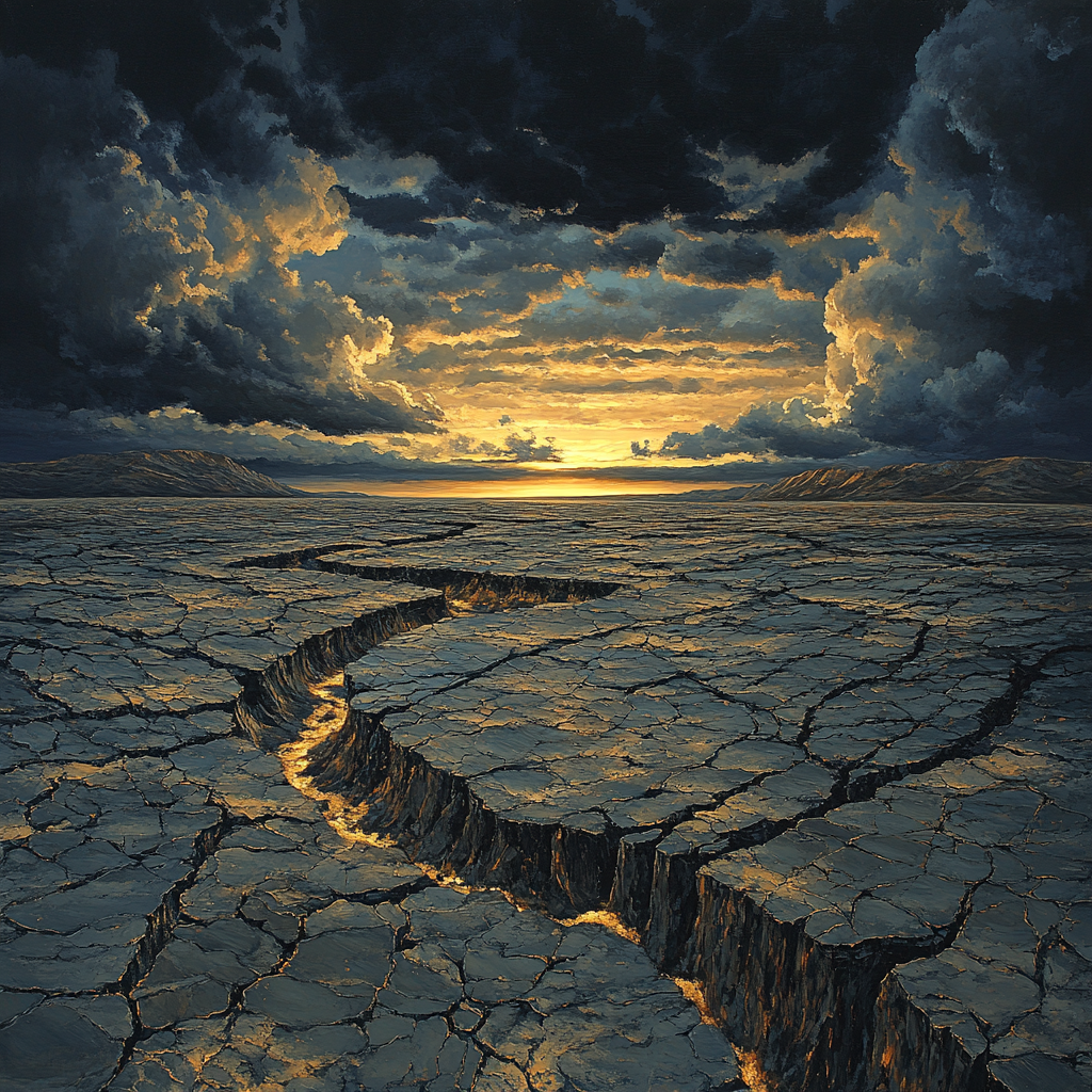 Francisco Goya Inspired Storm Over Obsidian Plain DIY paint by numbers