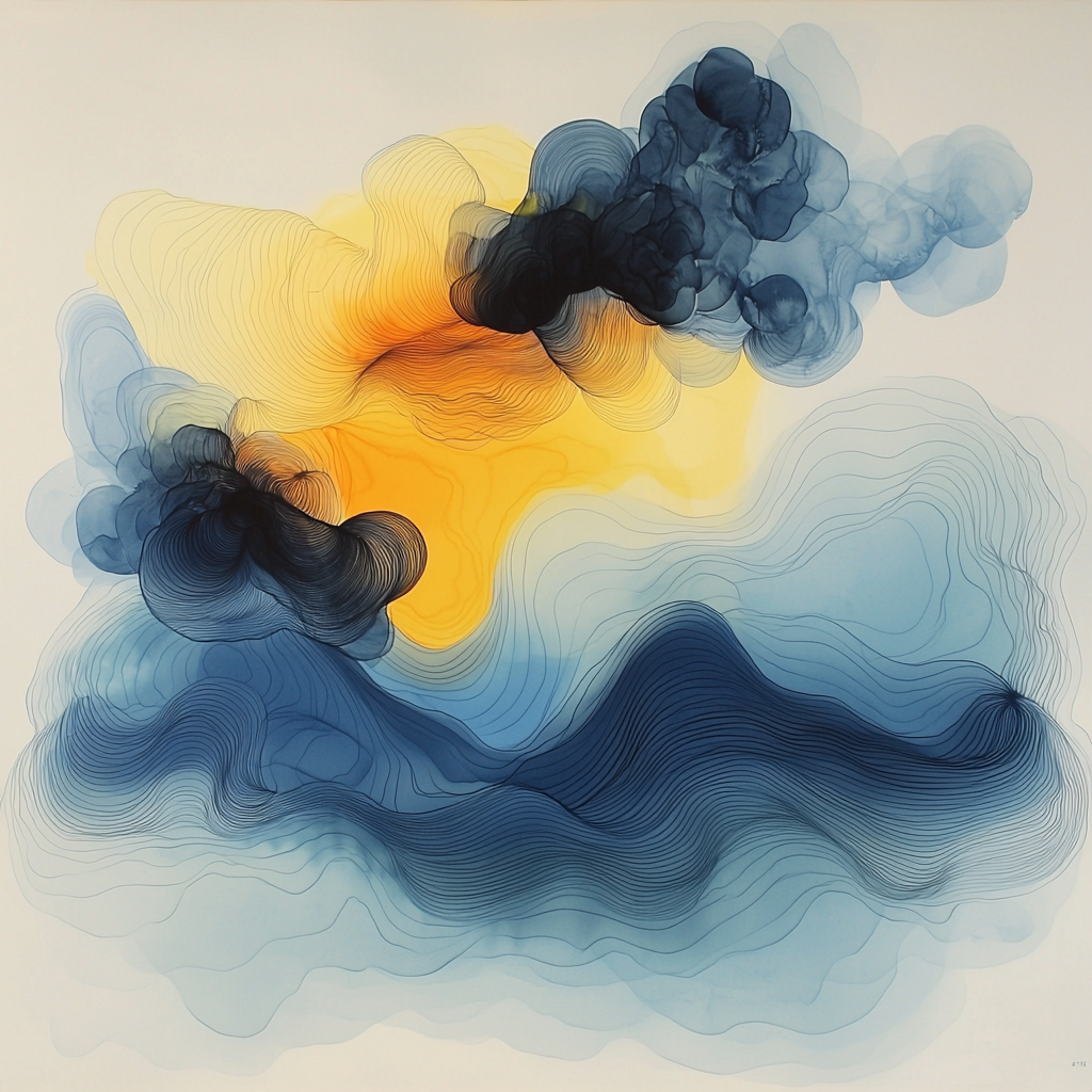 Joan Miró Inspired Dreamy Dimensions Number Painting