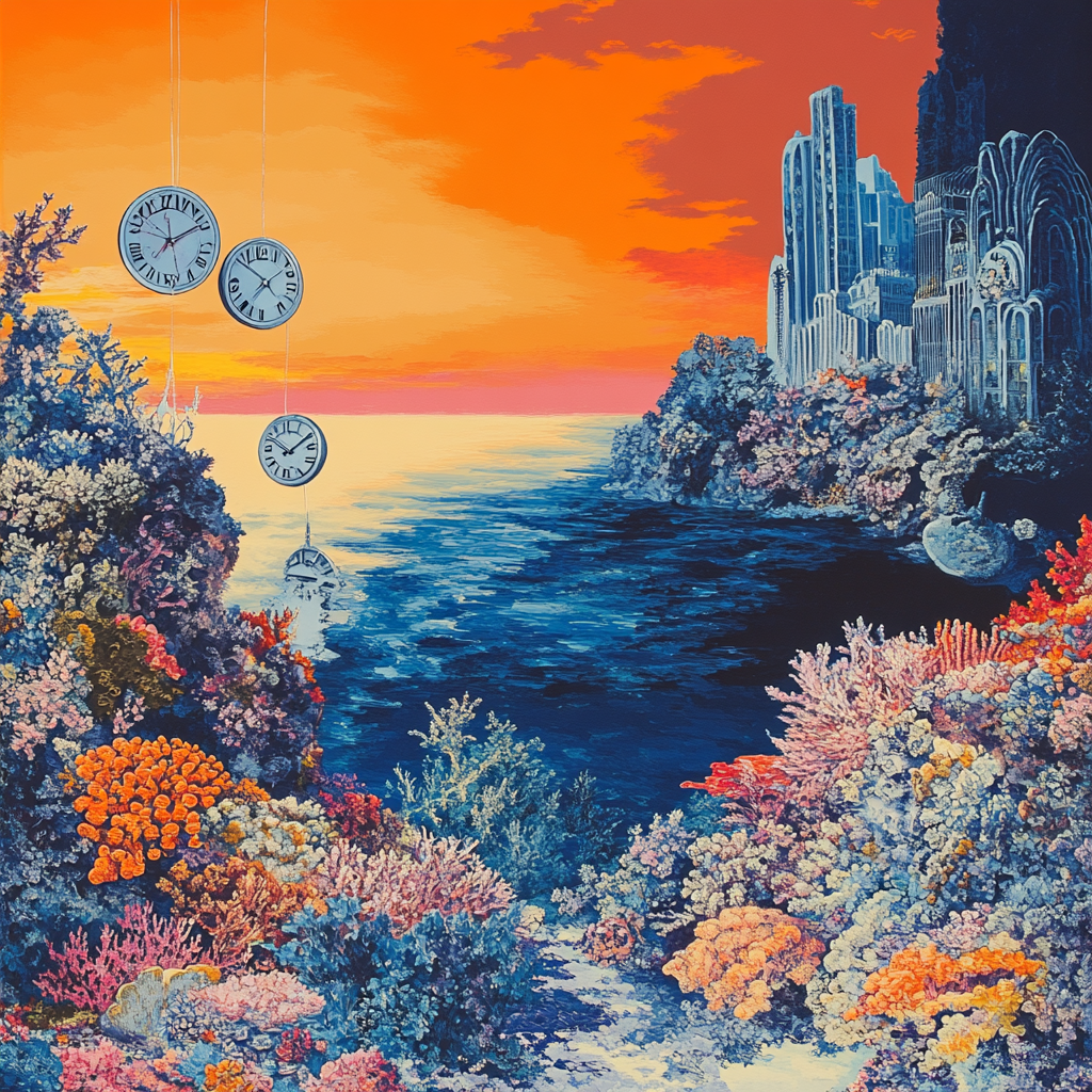 Salvador Dali Inspired Surreal Ocean Dreamscape DIY paint by numbers