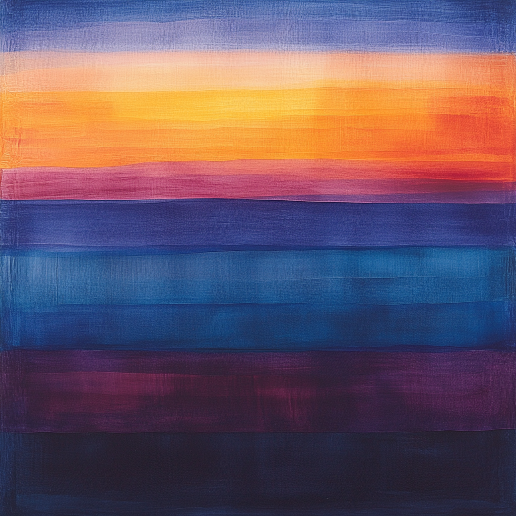 Mark Rothko Inspired Celestial Dusk Number painting