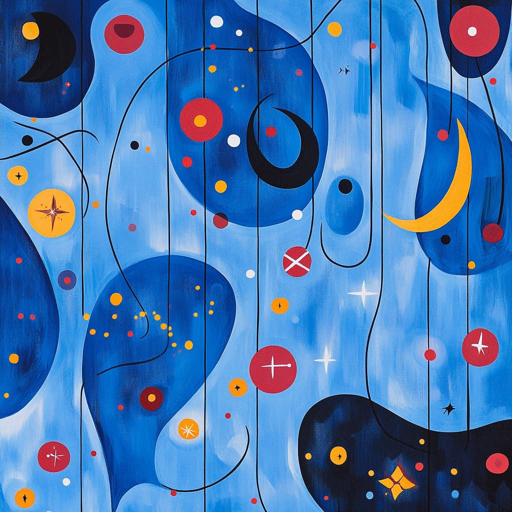 Joan Miró Inspired Celestial Rhythm painting number kit