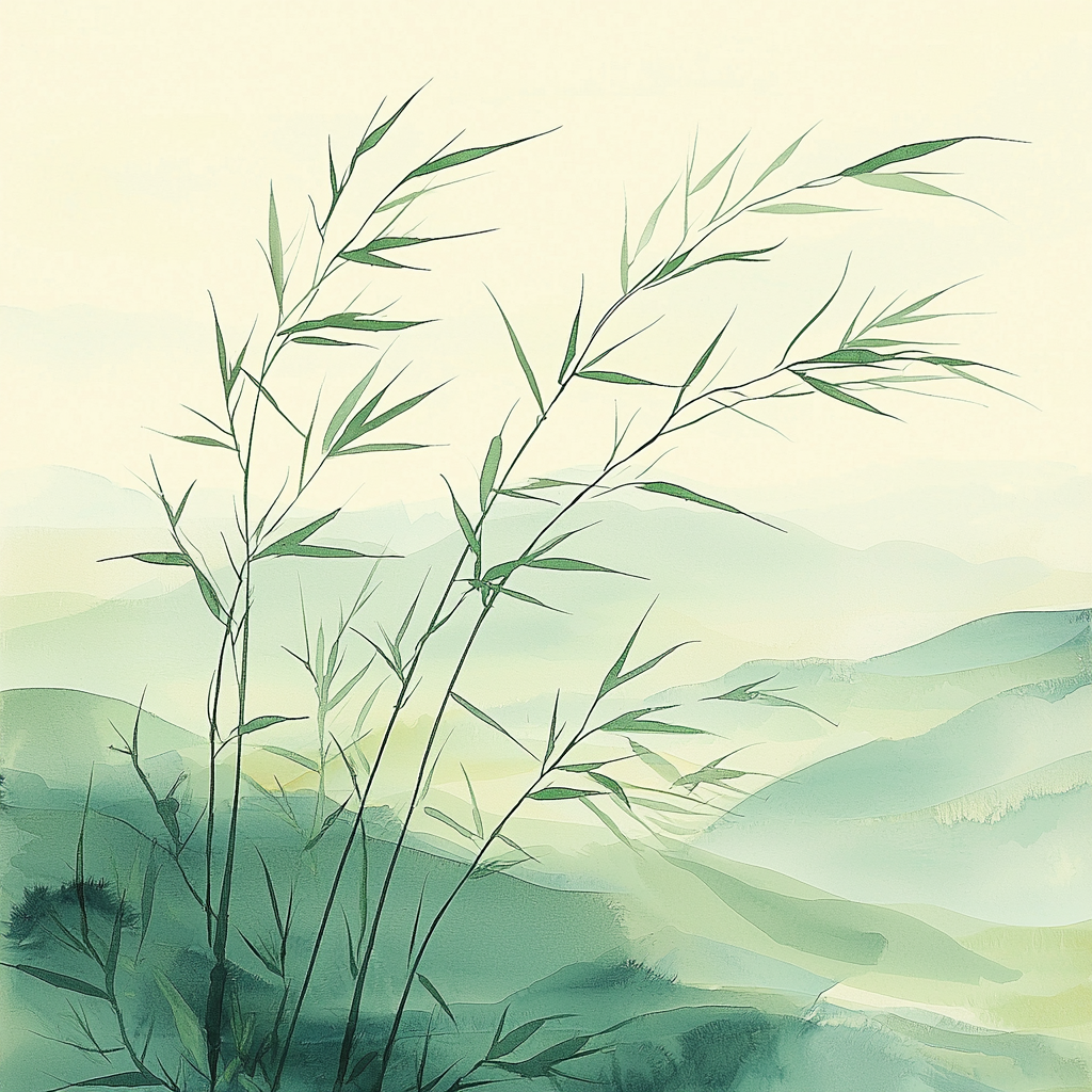 Zhao Mengfu Inspired Whispers Of The Bamboo Grove Numbered Painting Kits