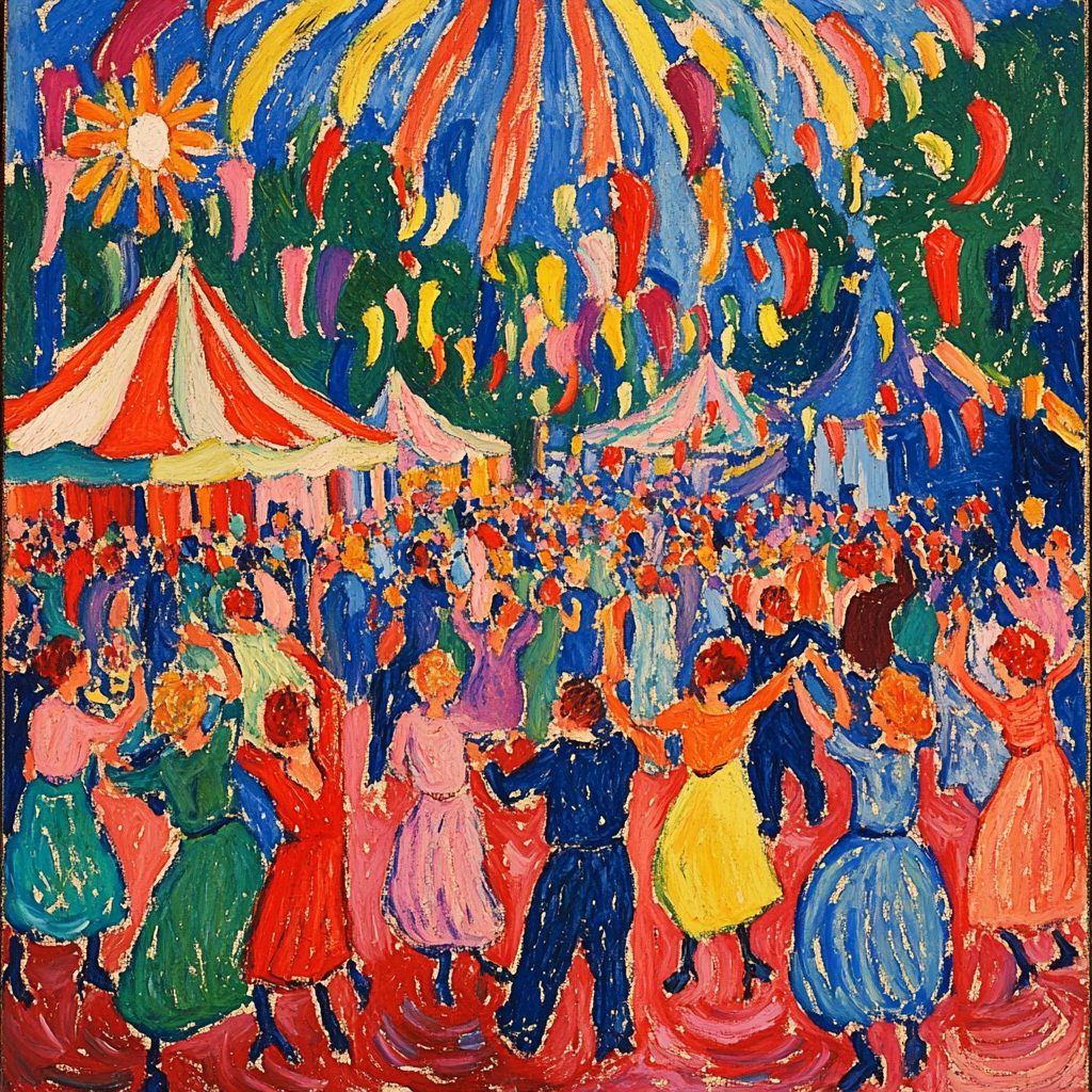 Henri Matisse Inspired Colorful Festival Paint by numbers kits