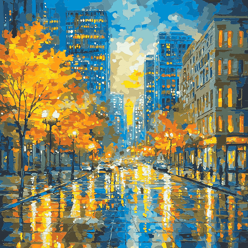 Claude Monet Inspired Citylight Reveries DIY Paint By Numbers