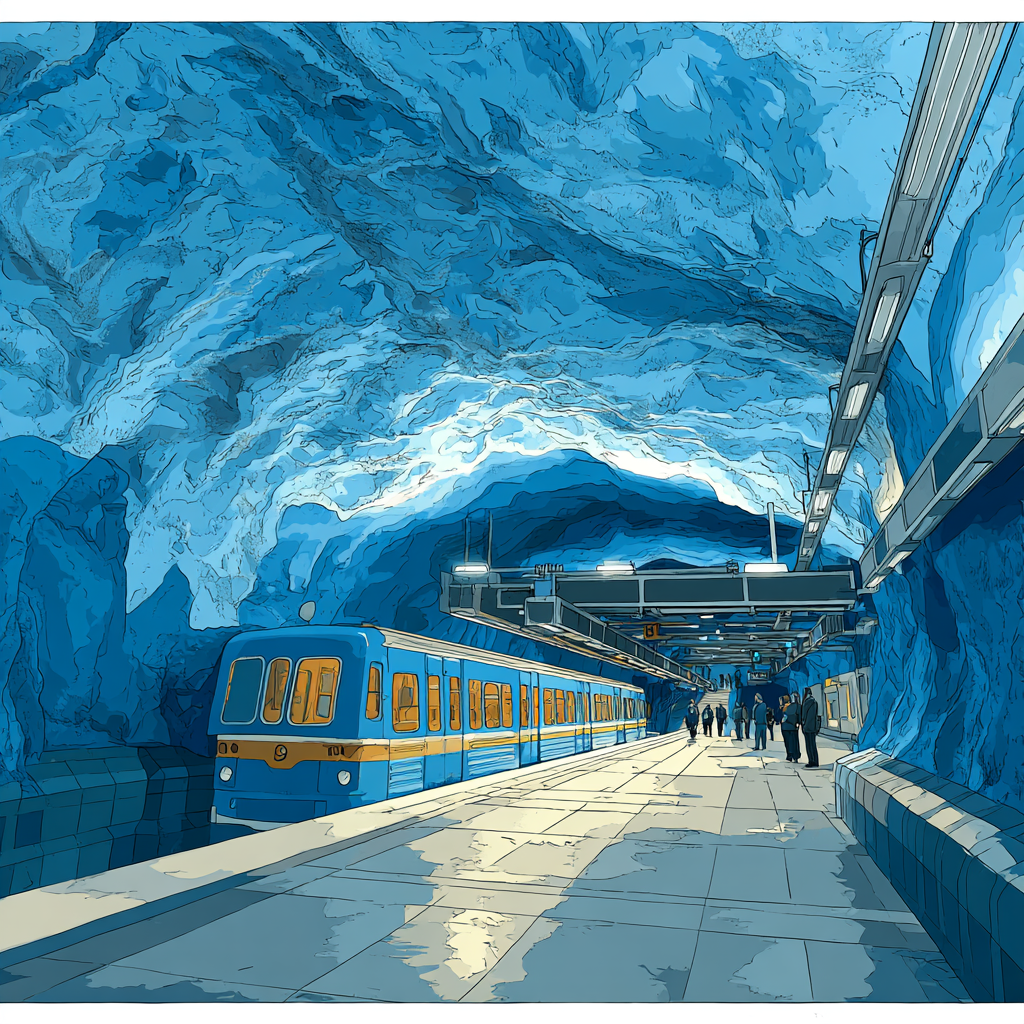 Stockholm Metro Art T Centralen Sweden Painting by numbers kit
