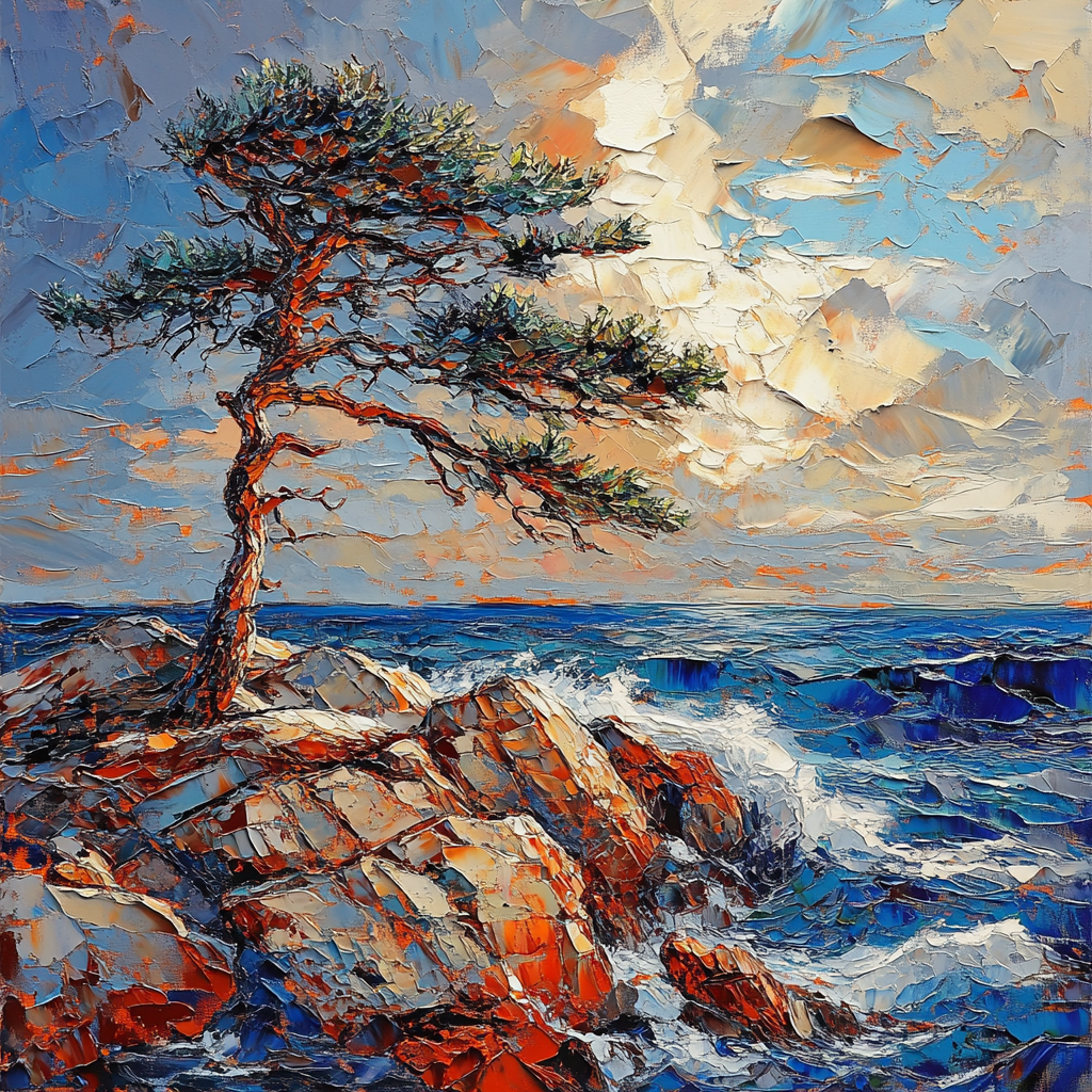 Arthur Lismer Inspired Windswept Pines On Georgian Bay painting number kit