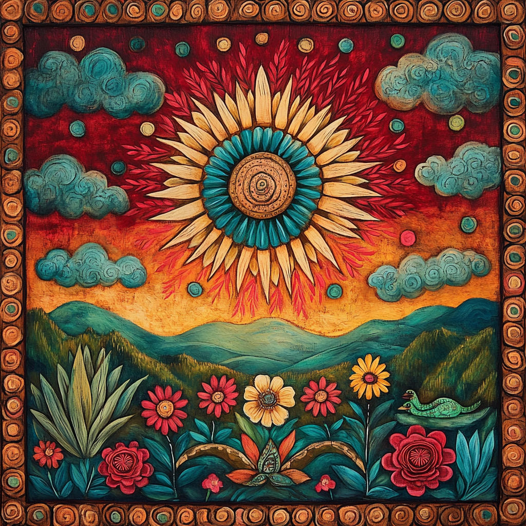 Frida Kahlo Inspired Heart Of Oaxaca paint by numbers